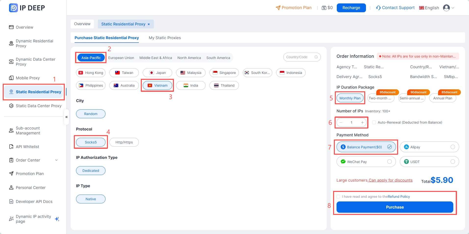 IPDeep Vietnam Proxy Extraction Step 1