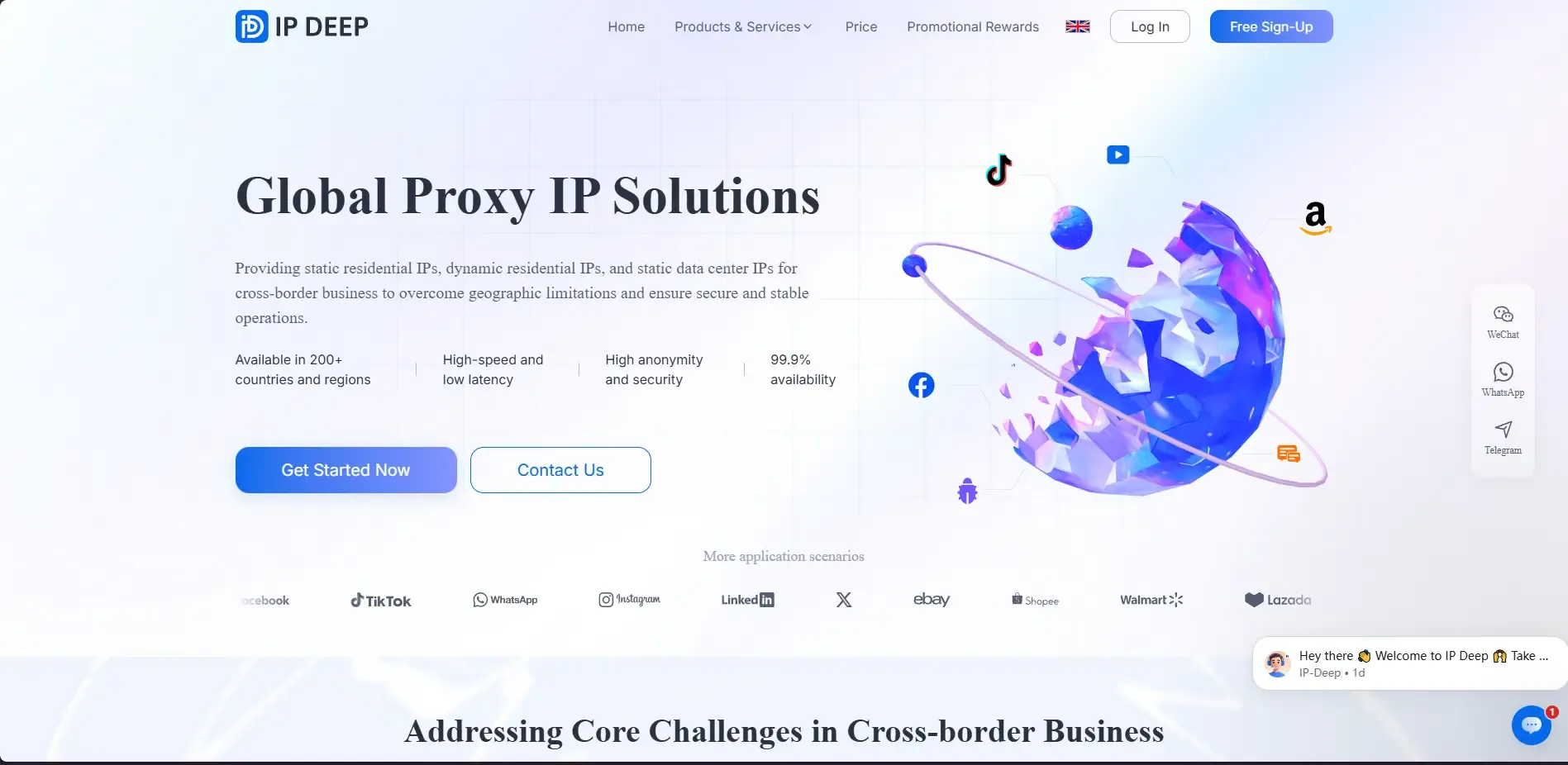 IPDeep possesses an extensive pool of genuine residential IPs